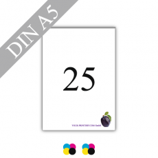 Leimblock |80g Naturpapier weiss | DIN A5 | 4/4-farbig | 25 Blatt